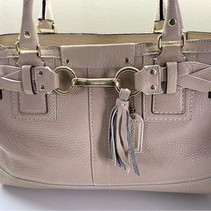 Coach Hampton Tan Pebbled Leather Bag